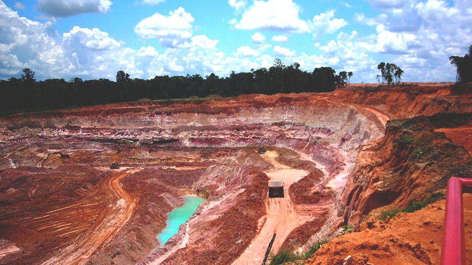 Bauxite mine in Guyana